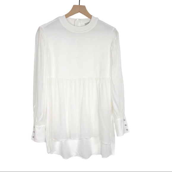 ALLSAINTS Fayre Ruffle Hem Blouse Top S - Picture 2 of 12